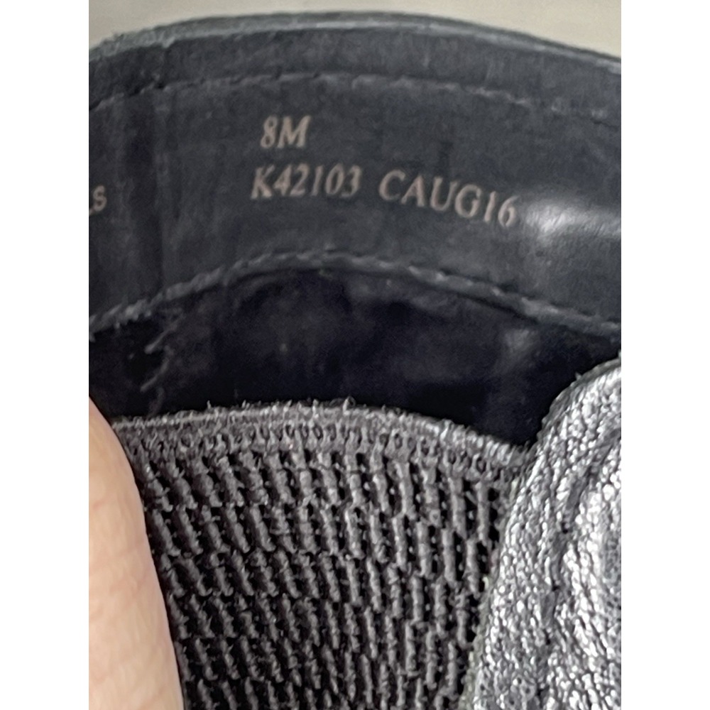 Korks Kork Ease Pilar Size 8M Black Leather Wedge Ankle Boots Chelsea Bootie - Picture 10 of 10